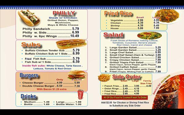 New menu