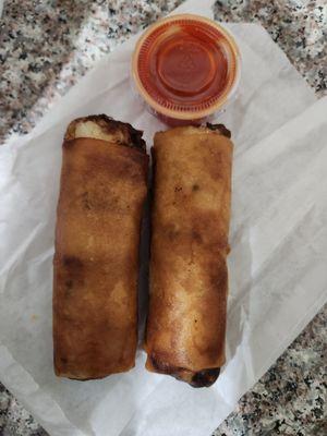 My egg rolls with dipping sauce