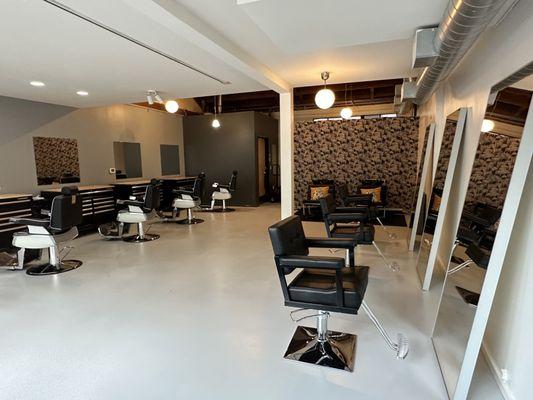 Interior of salon, beautiful space and vibe!