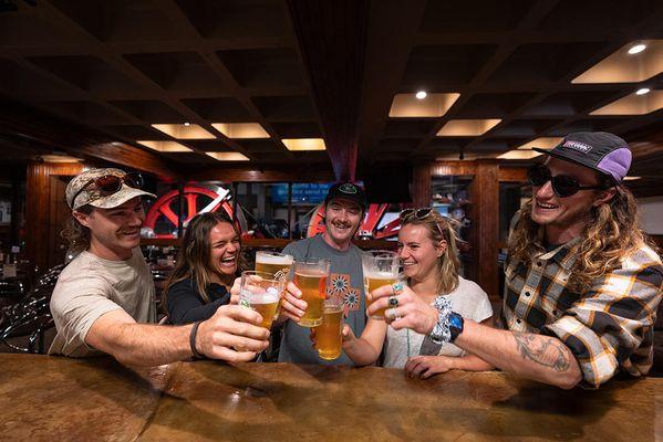 Friends at The Tram Club at Snowbird