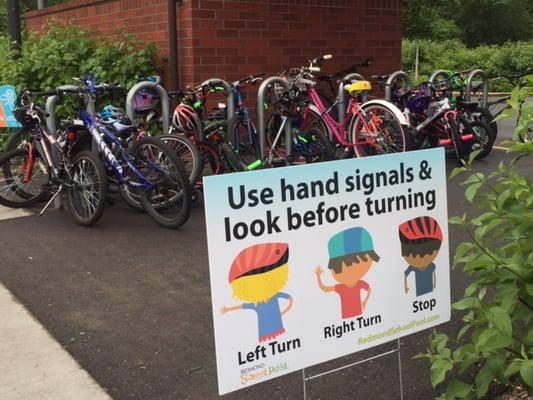 Bike safety is a BIG deal for kids! Super proud of our in house design team for cranking out these cute signs in time for May's biking push!