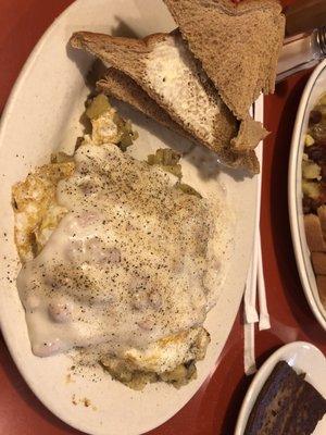 Dutch skillet with sausage gravy