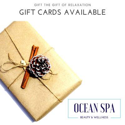 Gift cards are available at the spa and online. Curbside pickup is also available.