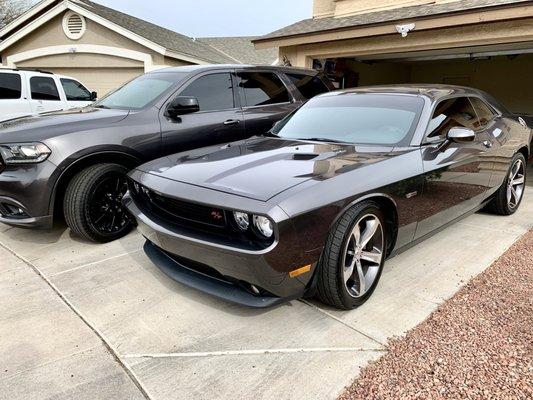 Window tint done on Dodge Durango and Dodge Challenger