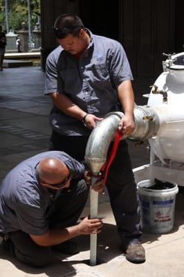 Pipe lining at the State Capitol