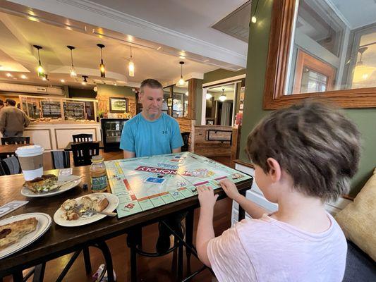 Morning monopoly with a side of warm cinnamon bun