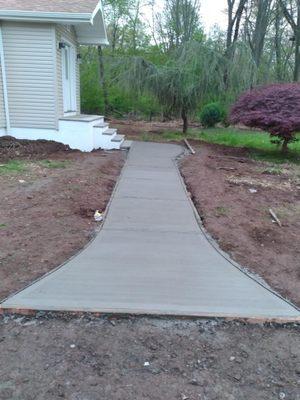 Concrete walkway completed watchung nj