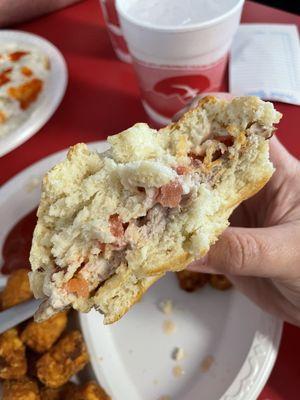 Tenderloin biscuit cross section