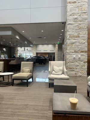 lounge area on second floor. great coffee bar selection!