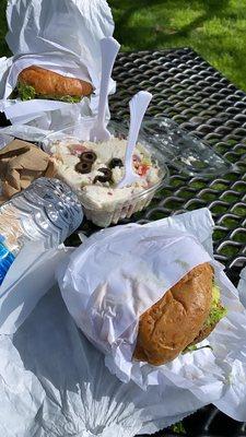 Vegan Nut Burgers & Vegan Potato Salad