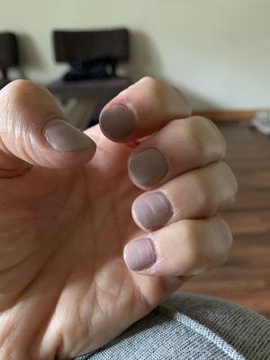 Manicure after two days