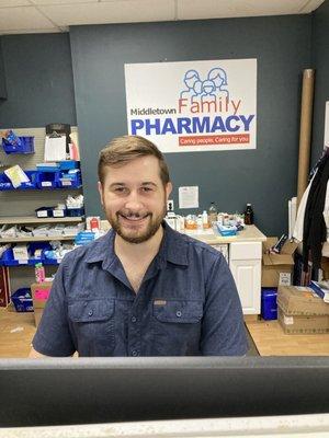 Brian Harris, Pharmacist, welcomes you to the Middletown Family Pharmacy family.