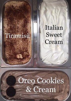 Tiramisu/"Pick Me Up" Fior di Latte/Italian Sweet Cream Biscotti di Oreo/Oreo Cookies & Cream