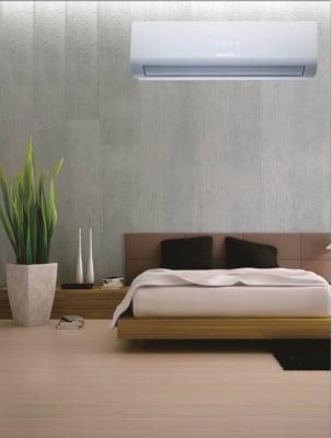 okyotech mini split ductless air conditioner is so quite and healthy solution in your bedroom.