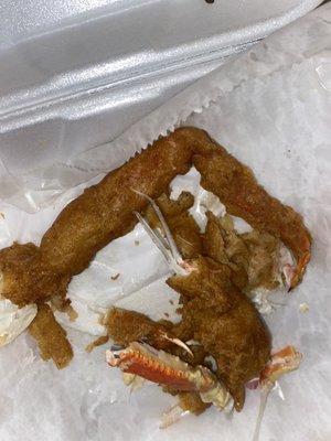 Fried crab legs