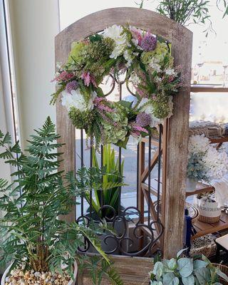 Large assortment of faux florals, trees, & plants