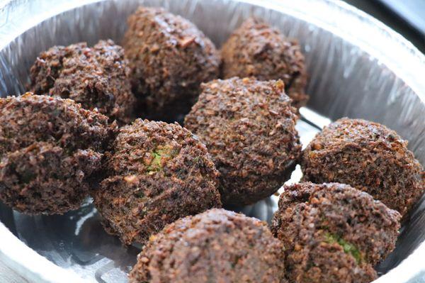 Perfectly fried falafel.  All these for only $3.00!!