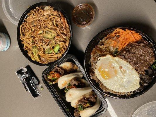 Dolsot Bibimbap "Mixed & eat"  Bulgogi Bao Lo Mein