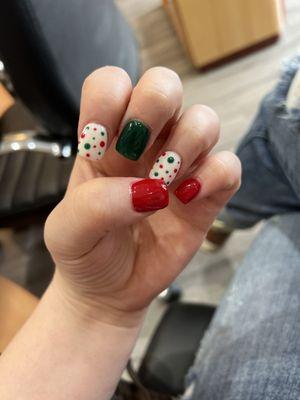 Christmas nails done by Chau!