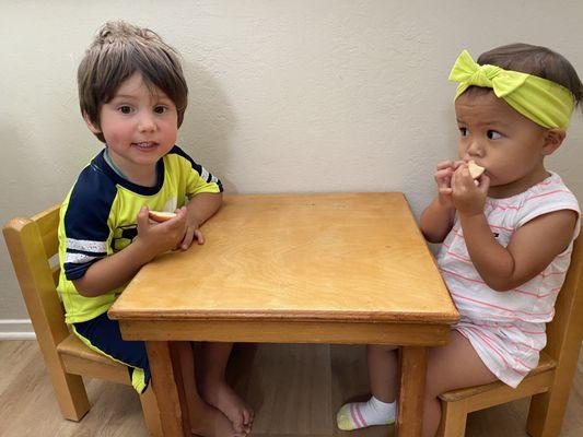 Organic snacks and lunch