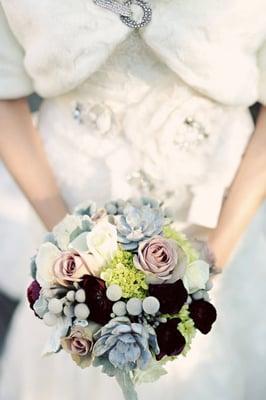 A wonderful bridal bouquet.....warmth and romance.