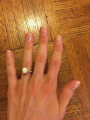 Perfect French manicure for my bridal portraits!