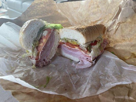 Italian sub sandwich.