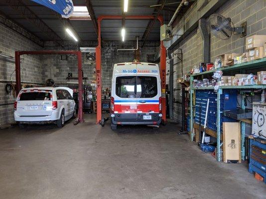 We service most types of autos, light trucks and vans.