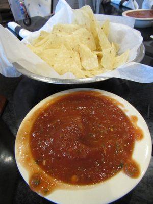 Fresh Warm Thin Chips with HOTTT Dipping Sauce