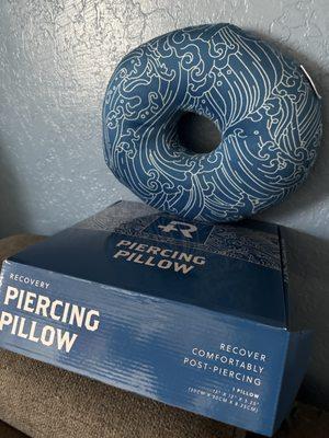 These pillows are available, and super helpful for healing ear piercings. (Highly recommend)