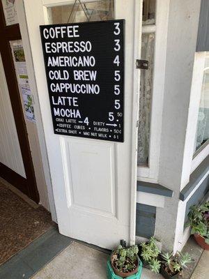 Modern menu board