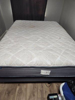 A beautifully cleaned new mattress again I had vomited on it