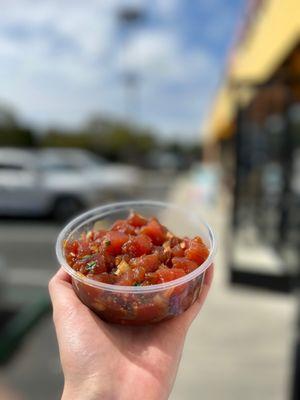 Ahi Tuna Spicy Garlic 8 oz - Instagram @friesandchives