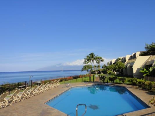 One of two ocean front swimming pools on the property