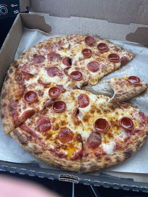 Pepperoni with extra cheese! OMG!delicious