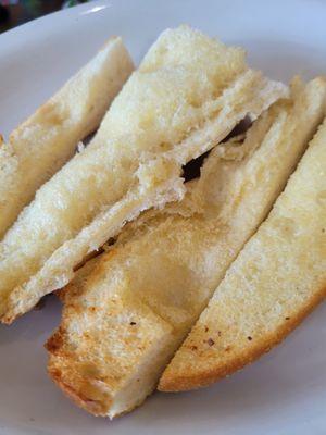 Garlic bread. Perfect for dunking into the pasta sauce.