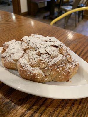 Almond Croissant, fresh out of the oven.