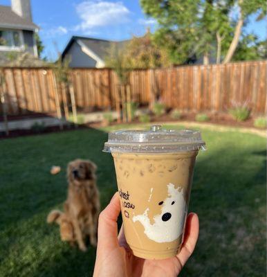 Iced marshmallow ghost latte