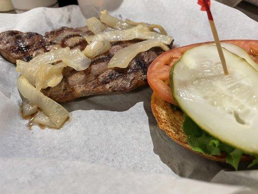 Was actually impressed by this  ribeye steak sandwich, it was juicy and delicious, and fills you up.