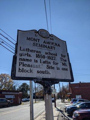 Mont Amoena Seminary Historical Marker