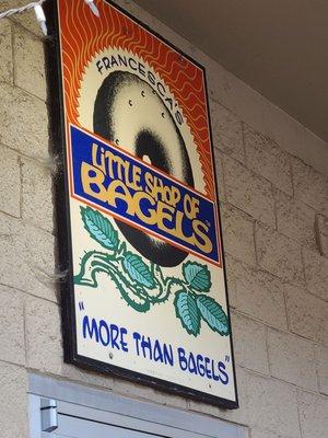 Little Shop of Bagels sign