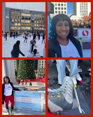 Skating at Union Square Ice Rink in SF