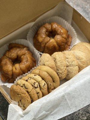 monkey bread, chocolate chip cookies, snickerdoodles