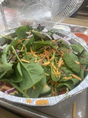 Basic spinach salad