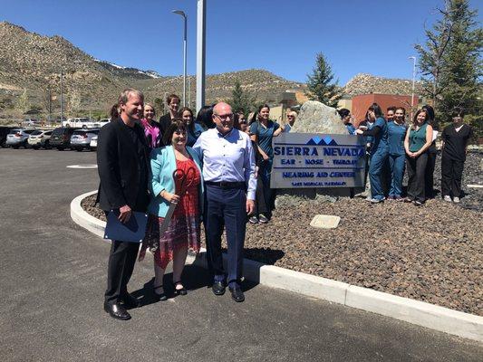 Wednesday, April 24, 2019: Sierra Nevada Ear, Nose & Throat ribbon cutting ceremony.