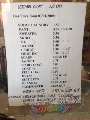 Services and Prices