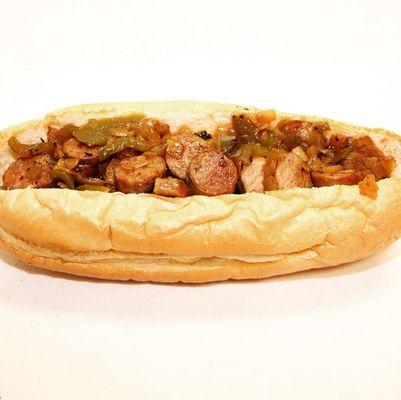 Sausage, Pepper, and Onion hoagie.