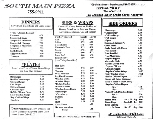 Menu 1 of 2 05/20/2016