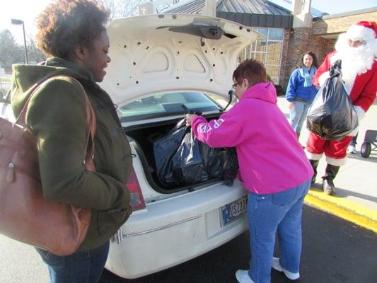 Volunteers and donors during our holiday family support drive.