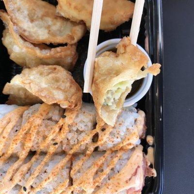 Gyoza +spicy ahi